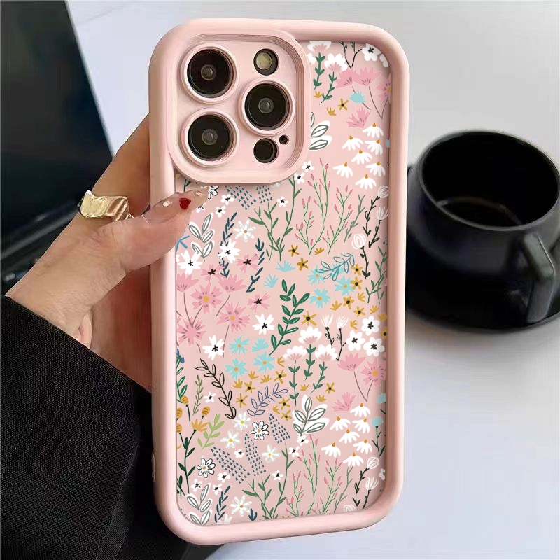 Phone Cases Pink - Rosa Hochwertige Bambus-Blumenmuster iPhone-Hülle für Xiaomi