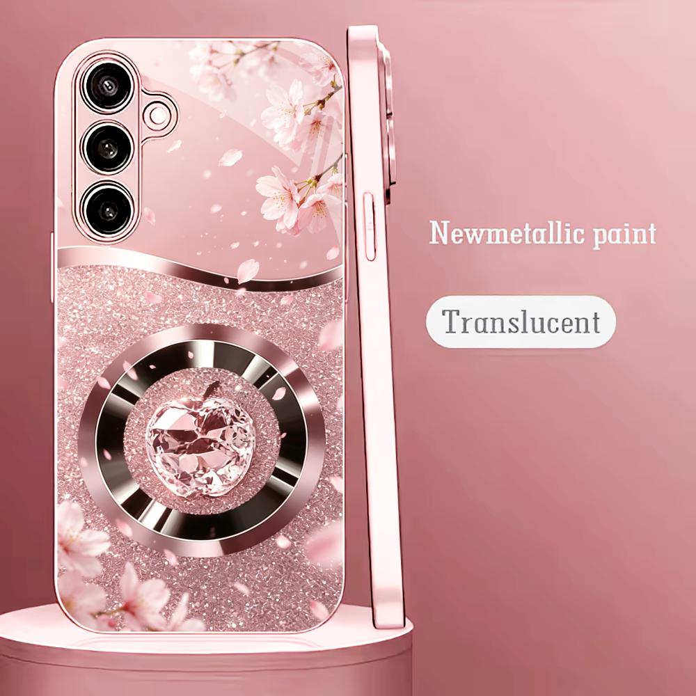 Phone Cases Quad Lock - Blossom Glitter Apple Fashion Handyhülle S26