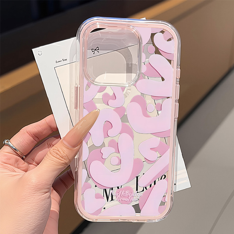 Phone Cases Pink - Transparente Handyhülle für iPhone 16 Pro