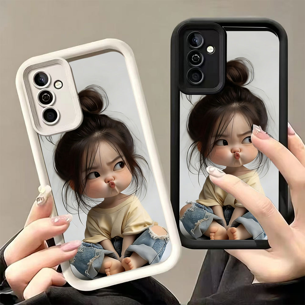 Phone Cases Girls - Meatball Head Girl Silikon Stoßfeste Handyhülle