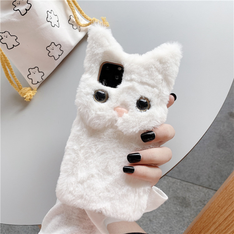 3D Niedliche Cartoon-Katze Plü – Phone Cases Iphone 16 Pro Max Bewertung und Preis