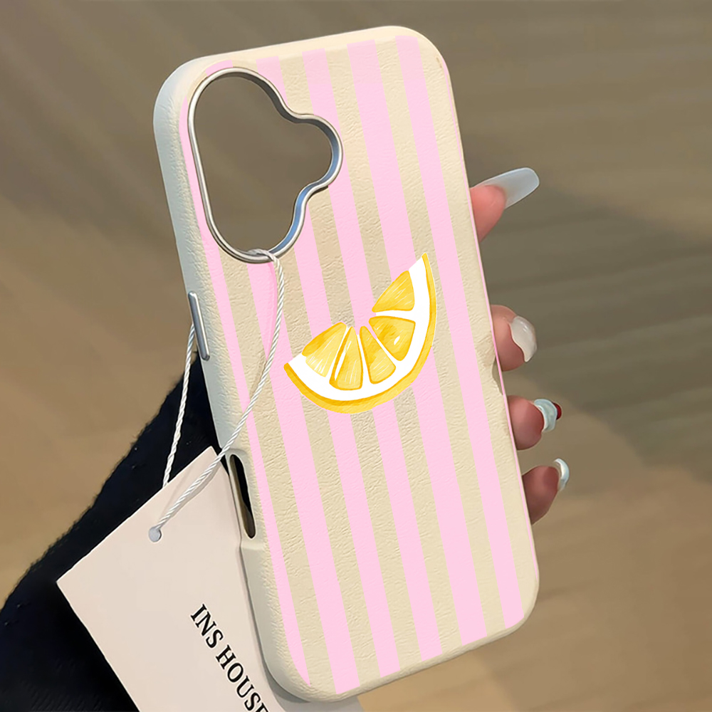 Zitronenrosa gestreifte Handyh – Phone Cases Pink Bewertung und Preis