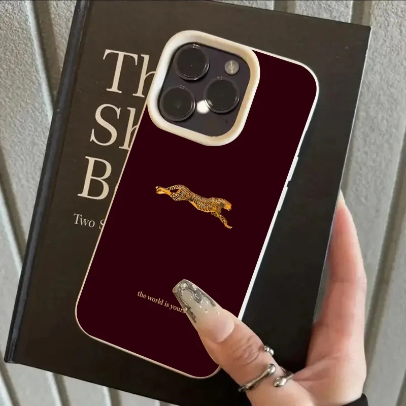 Mode Leopard Weinrot Weiche Te – Phone Cases Leopard Print Bewertung und Preis