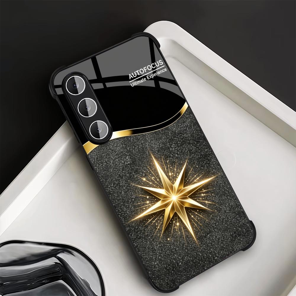 Schwarze Glänzende Goldstern-H – Phone Cases Quad Lock Bewertung und Preis
