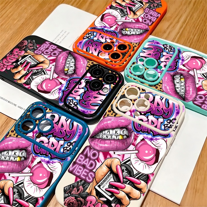 Hip-Hop Rosa Lippen Baby Girl  – Phone Cases Girls Bewertung und Preis