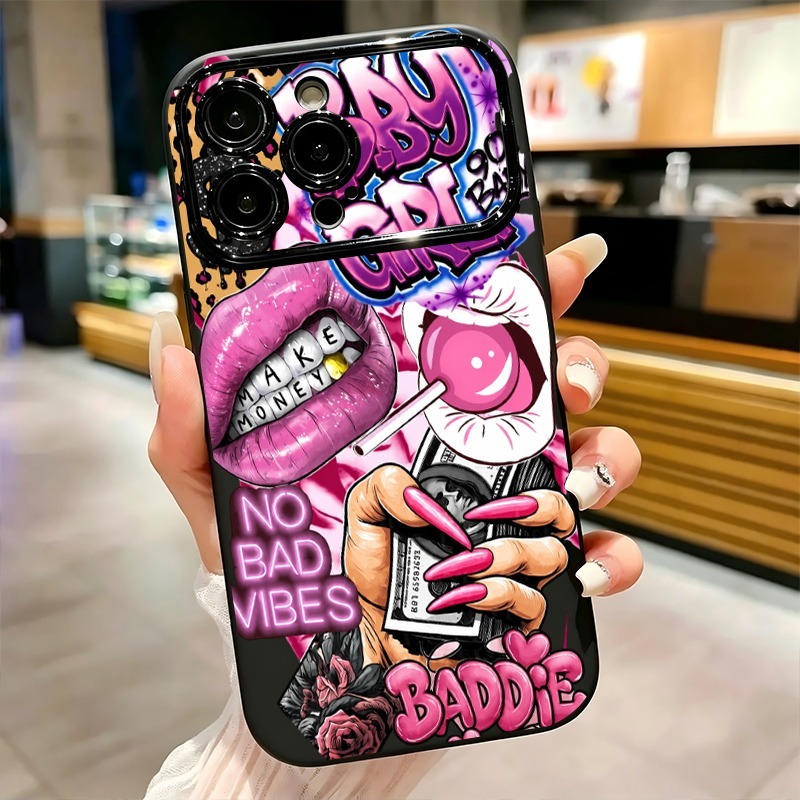Hip-Hop Rosa Lippen Baby Girl  – Phone Cases Girls Bewertung und Preis