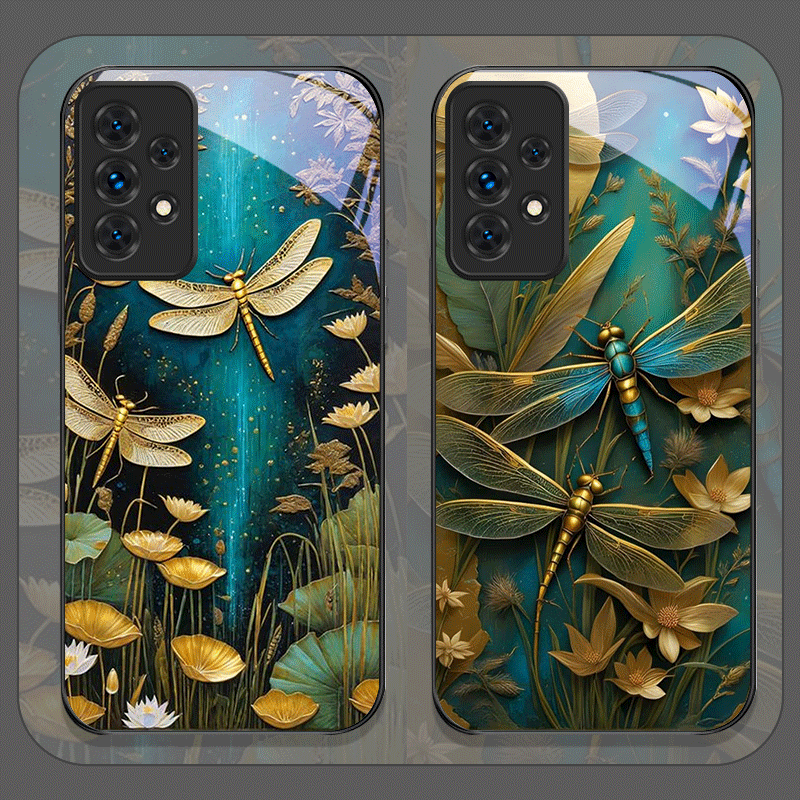 Blume goldene Libelle gehärtet – Phone Cases Galaxy A17 Bewertung und Preis