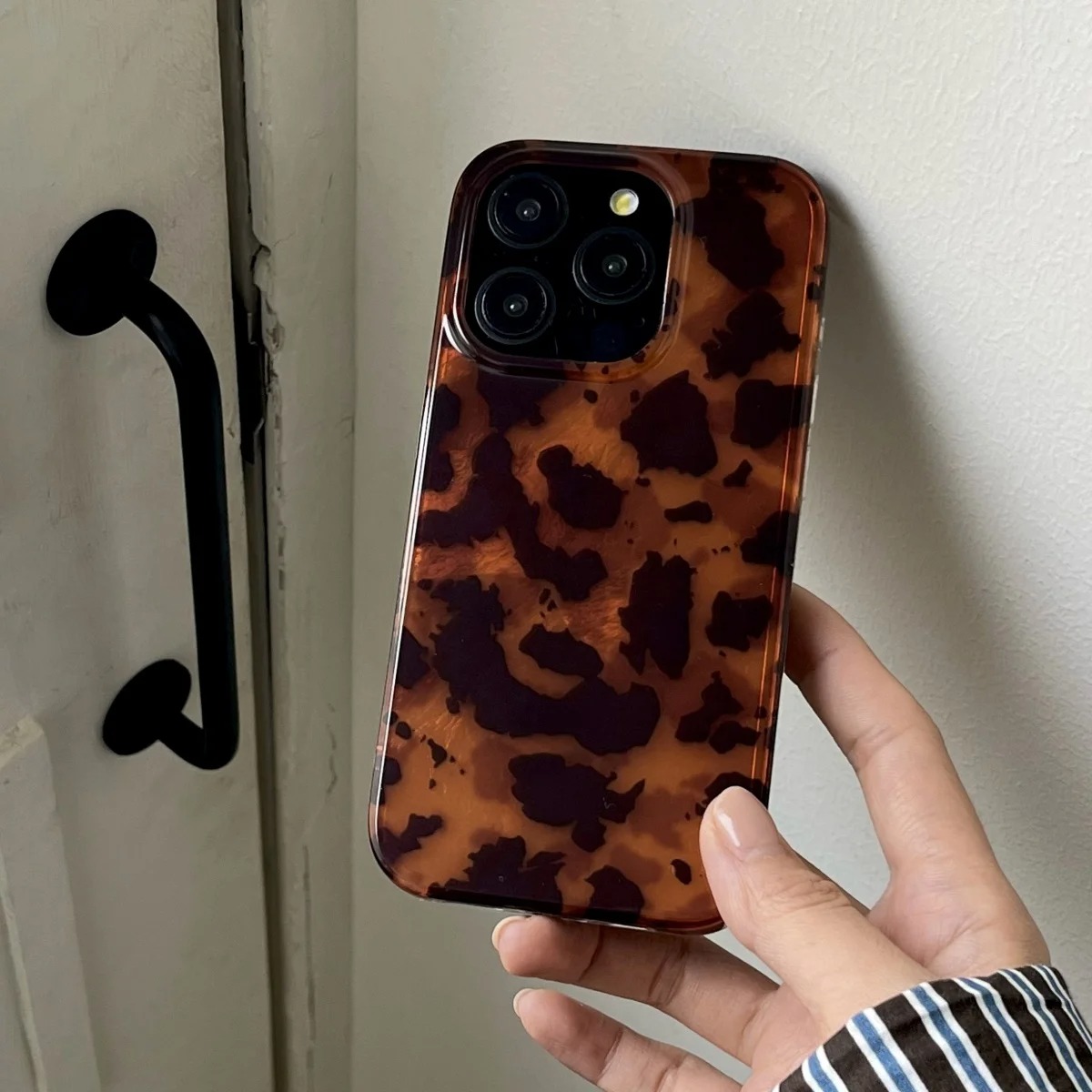 Retro Bernstein-Textur Laser-H – Phone Cases Leopard Print Bewertung und Preis